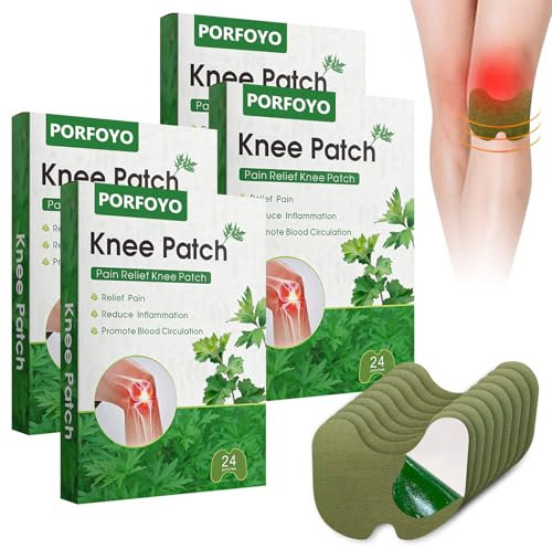 Pain Relief Patch Schmerzpflaster Knie: 96 Stück Wärmepflaster, Pain Relief Patch Knieschmerzen, Knee Pain Relief Kniepflaster, Schmerzlinderung Patch für Knie Rücken Nacken Muskelkater