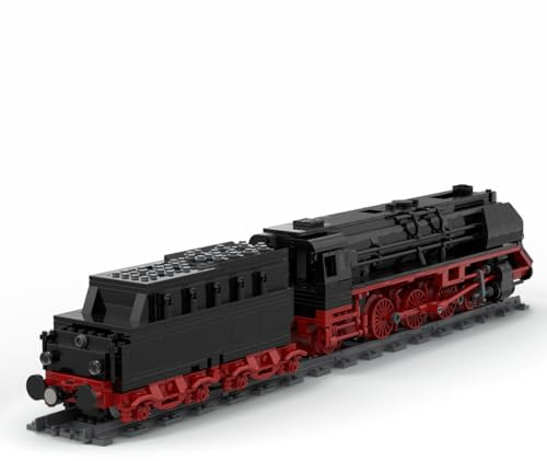 Thinkizen Dampflokomotive Baustein-Set, Eisenbahn Baustein Zug, Eisenbahnwagen-Modell mit Motorisiert & ferngesteuert, Kompatibel mit Zugsets, Erwachsene, 1102 Teile