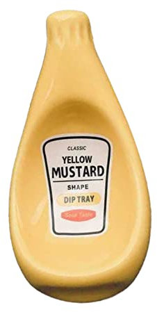 Vynetra for Creative Seasoning Dish Ceramic Extruded Tomato Sauce Bottle Dipping Saucer Ketchup Mayonnaise Sauce Plate