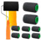 Paint Roller Kit, Wall Brush Set, Home Painting Tools, 10.63x3.54x5.31 Inches, 10 Piece Applicator with Refill Covers, Small Size, Interior Exterior Renovation Project Use
