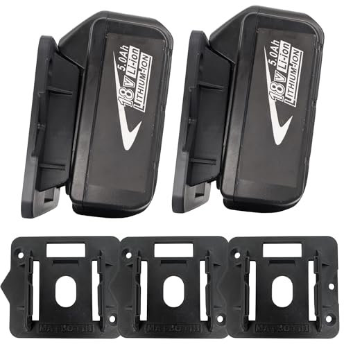 ULROAD 5x Akkuhalter kompatibel mit Makita 14,4V 18V Akku Wandhalterung Wand Halter LXT BL1815 BL1830 BL1840 BL1850 BL1860 Akkus