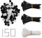 150Pcs Nylon Universal Cable Tie Buckle - Heavy Duty Self-Locking Nylon Zip Ties Holder Clip, Multipurpose Universal Zip Tie Tool for Quick Fastening, Automotive Repair and Daily（White50 and Black100）