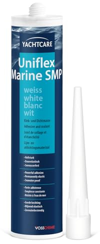 Yachtcare Uniflex Marine weiß 290ml - Elastische Kleb- und Dichtmasse | UV-beständig, wasserfest, überlackierbar und dauerelastisch. Haftet auf GFK, Holz und Metall