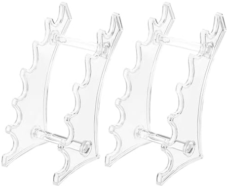 Einfacher Acryl Stiftehalter mit Bogenform für Büro und Augenbrauenstifte | 2 Stück, für Stifte und Eyeliner, Zeigt Ordnung Am Tisch, Schlichtes Design