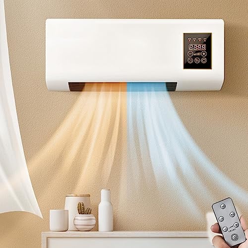 Mini climatiseur mural - Unité de refroidissement portable pour chambre à coucher, salon, bureau - Design compact avec télécommande