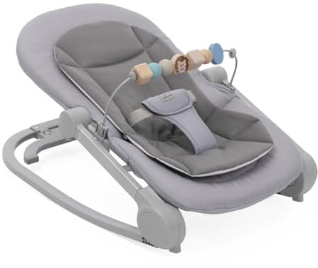 Chicco Silla Mecedora Magia, 2 en 1: Silla Mecedora para Recién Nacidos y Primera Silla hasta 18 kg, Barra de Juegos con Elementos de Madera, Mini Reductor Incluido, Modo Mecedora o Fija
