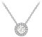 Carissima Gold Damen-Collier Halo 375 Weißgold Zirkonia transparent Rundschliff 45.72 cm - 5.19.7304