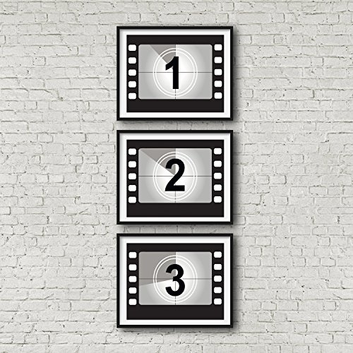 Movie Poster Set Movie Print Set Movie Wall Art Film Reel Countdown Cinema Poster Film Poster Film Print Movie Art (40cm x 50cm)