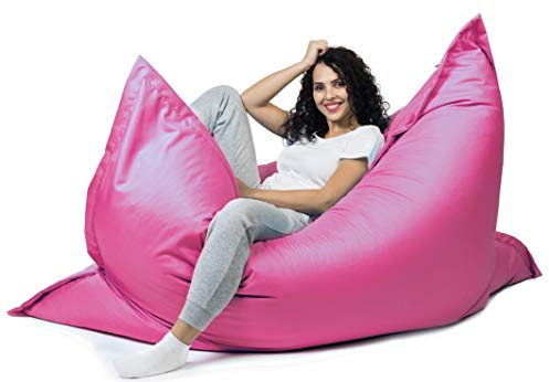 sunnypillow XXL Sitzsack, Riesensitzsack Outdoor & Indoor 180 x 145 cm mit 380L Styropor Füllung Sessel für Kinder & Erwachsene Sitzkissen Sofa Beanbag viele Farben und Größen zur Auswahl Rosa