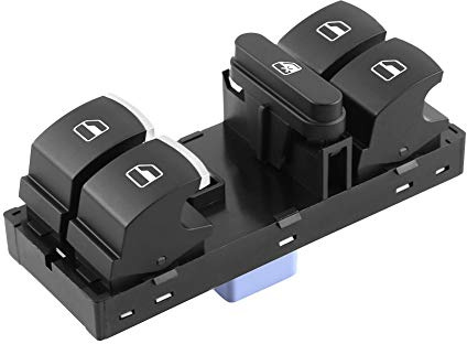 Aramox Electric Master Power Fensterschalter, Kippschalter, Druckknopf, EIN-AUS, Schwarz