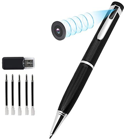 Cámaras Espía Pen, Amyway Cámaras Oculta 1080P HD Mini Cámara Portátil de Bolsillo Cámara Oculta Cámara grabadora de Audio y Video para Negocios y conferencias con detección de Movimiento