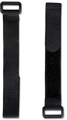 FrogJim Klett Kabelbinder 20 cm - 20er-Pack - schwarz mit Schnalle - wiederverschließbares Klettband 20cm - Nylon KSE2020