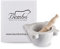 Mortero En Mármol Blanco De Carrara Con Almirez Bembo – Mortero Para Pesto Y Especias – Made in Italy - Modelo Genovés (cm 14)