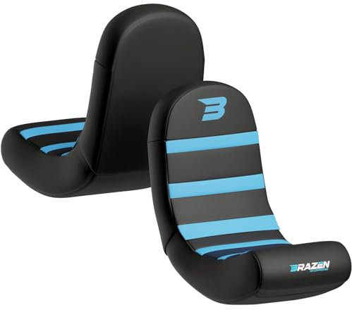 BraZen Piranha Kids Gaming Chair For Kids Non Audio Foldable Floor Rocker Child Video Games Chairs Junior Small Gaming Chair Foldable Floor Rocker - Blue