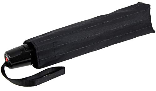 Knirps Regenschirm Fiber T2 Duomatic - Pinstripe Black