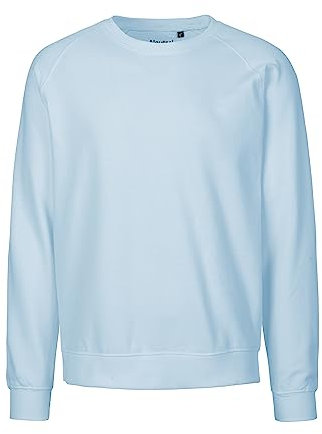 Spirit of Isis Neutral Sweatshirt, 100% Bio-Baumwolle. Fairtrade, Oeko-Tex und Ecolabel Zertifiziert, Textilfarbe: hellblau, Gr.: L