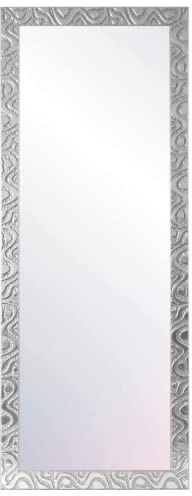 CHELY INTERMARKET Espejo Pared Cuerpo Entero 35x140cm-Marco Exterior 42,5x147,5cm MOD-144 Plata-Plateada. Material PVC.