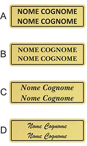 Targa Posta Alluminio con Biadesivo | Personalizzabile 1‑4 Righe | Resistente Esterno & Interno | Targa Cassetta Postale (Alluminio Colore Oro, Misura 100x30mm)