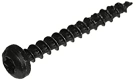 Blackline Spanplattenschrauben schwarz 4.0 x 25mm - 100 Stück Rundkopf Linsenkopf Schraube Torx TX-20