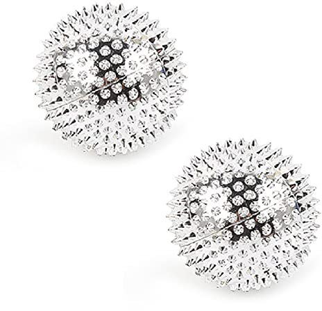 Layhou 2 Stück Magnetische Akupressurkugeln Igelball Massageball Magnetic Spiked Massage Ball - klein 32mm Durchmesser - Akupressur Massagegerät