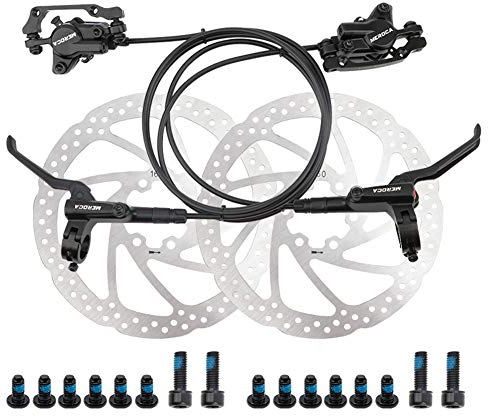 Hydraulische Bremsen Set, Fahrrad Scheibenbremse Set, Hydraulische Scheibenbremsen Set, Toopre Fahrradscheibenbremse, Universal Vorne Und Hinten, for Bergwege, Mountain MTB Bikes Scheibenbremsenklemme