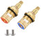 YPLonon 1/2'' Brass Tap Valve Inserts Gland Brass Ceramic Disc Replacement Tap Valve Insert Gland Cartridge Quarter Turn 20 Teeth for Home Kitchen Bathroom Mixer Taps (1 Pair Hot & Cold)