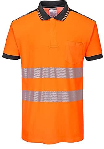 PORTWEST Polo HV PW3 Orange/Noir 5XL - Vêtements haute visibilité