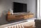 PIASKI Meuble TV Lowboard D 180 cm, Meuble TV flottant, Couleur bois Old Style, éclairage LED en option (avec éclairage LED) Marron