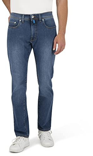 Pierre Cardin Lyon Tapered Jeans, Ocean Blue Stonewash, 34W x 32L para Hombre