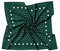 PB Pietro Baldini Halstuch Damen modernes Design Seidenähnlich Bandana in Twill - 60 x 60 cm - Grün weiß