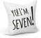 Fabulous Kissen Kissenbezug 40x40 cm Yo! I'm Seven Celebration Birthday Party Gift Minimalist