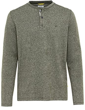 camel active Herren Henleyshirt im Regular Fit | Longsleeve Langarmshirt aus nachhaltiger Baumwolle perfekt für Alltag und Freizeit