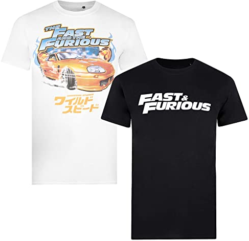 Cotton Soul Fast and Furious Fast X Herren-T-Shirt, 2er-Pack, mehrfarbig, mehrfarbig, XXL