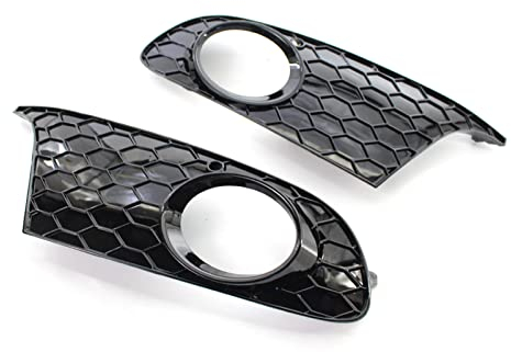 Shkalacar Front Stoßfänger Nebelscheinwerfer Gitter Ersatz für VW Golf 6 MK6 Nicht-GTI 2009–2013, Nebelscheinwerferabdeckung OEM 5K0853665 5K0853666(typ 2)