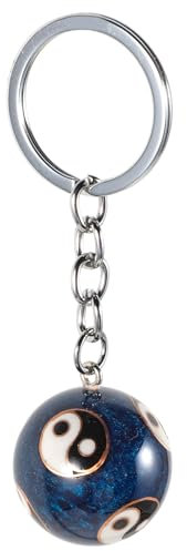 ifundom Porte-clés en forme de boule de Tai Chi - Porte-clés Yin Yang en émail - Souvenirs chinois - pour la chance, la richesse, le succès, la fortune, la longévité, Couleur assortie,