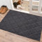 COSY HOMEER Fussmatte Innen 80 x 120 cm, Schmutzfangmatte Waschbar 1,5 cm Dicke, Eingangsteppich Sauberlaufmatte Hundeteppich Maschinenwaschbar für Flur, Küche, Hintertür, Dunkelgrau