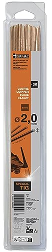 GYS - 36 Baguettes TIG cuivre ERCu (0,33 m) Ø 2,0 mm - Blister