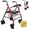 OrtoPrime Rollator faltbar - Rollator für Senioren - 4-Rad Faltbarer Rollator mit Belastungsbremsen, Sitz und Korb - Leichter, Stabiler Weinberger Stubenrollator für mehr Mobilität und Sicherheit
