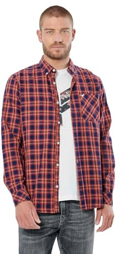 Kaporal - Chemise à Carreaux Homme 100% Coton - Cory - L - Bleu