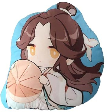 Tongyundacheng 45 cm Tian Guan Ci Fu Anime Kissen Xie Lian Hua Cheng Cosplay bedrucktes Kissen niedlich Cartoon weich gefülltes Kissen Wurfkissen für Heimdekoration