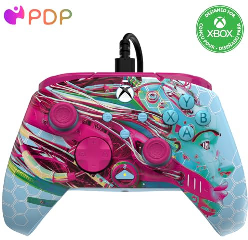 PDP Xbox REMATCH GLOW Wired controller ANDROID DREAMS