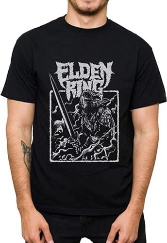 Elden Graphic Ring T Shirt Fan Art Movie Print Classic Black Tee, Hoodie, Sweetshirt Top Trend Vintage Style Music Cotton for Men and Women Size XL