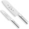 MEOWKIT Set Coltelli da Cucina Professionali 2 Pezzi, Coltello Giapponese con Simpatico Motivo a Gatto, Ultra Affilati Acciaio Inox Coltelli Santoku e Coltello Universale per Carne Verdure