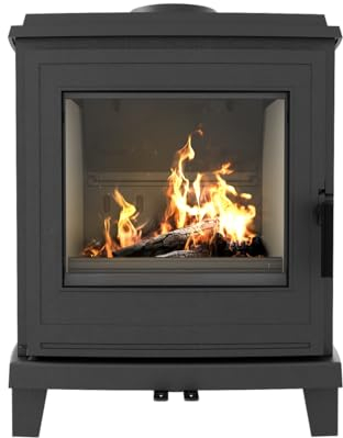 KRATKI Stufa a legna in ghisa KOZA K11 6kW | 150 mm | 7* Flamme Verte | ECODESIGN | BImSchV 2 |15a B-VG | Stufa Moderna | Gamma di potenza 3-9kW