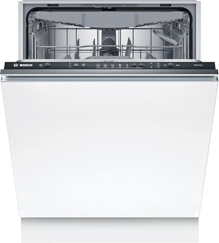 Bosch SMV25EX02E Serie 2, Lavastoviglie da incasso a scomparsa totale, InfoLight: Indicatore LED avanzamento programma, 3 cestello, EcoDosage, AquaStop, 60 cm