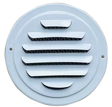 YUNHEST Flache weiße Kunststoffhaube zur Außenwandbelüftung, Regen- und mückendichte Abdeckung, Abluftanschluss for Dunstabzugshauben in der Küche, runde, einfache Abdeckung.(75mm)