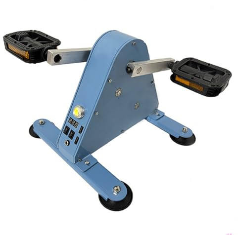 HYZHANHONG 100W Tragbarer Fußpedalgenerator, 12 V/24-V-Fußbetriebener Generator Mit Superhellem Licht, Pedalgenerator Für Die Notfallversorgung Im Freien (Blau)