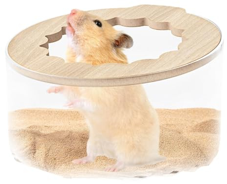 Sandbadebox für Kleintiere, abnehmbares Hamster-Badezimmer, Reinigungs- und Badezubehör, Sandbad-Reinigungskäfig, Hamster, waschbar, Behälter für Meerschweinchen, Zwerghamster, Rennmäuse