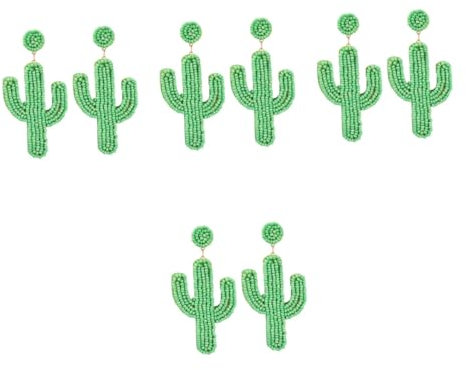 SOIMISS 4paare Kaktus Ohrringe Für Damen Handgefertigte Kreative Ohrringe Boho-schmuck Für Jede Gelegenheit Leicht Und Hautfreundlich Für Alltag Party Und