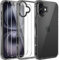 ivoler 3 in 1 Camera Cover for iPhone 16 6.1-Inch Case, 2 Pack Tempered Glass Screen Protector, Slim Soft TPU Shockproof Anti-Scratch Silicone - BLACK